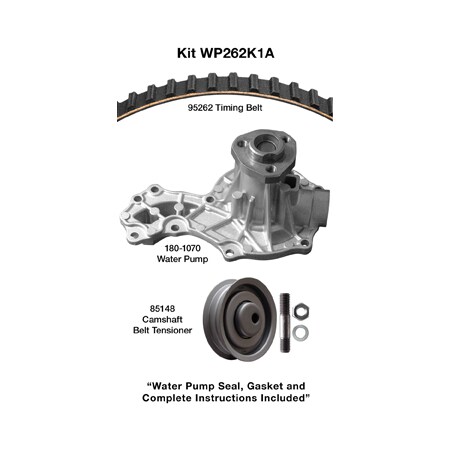 Dayco 93-97 Volkswagen 2L Water Pump Kit, Wp262K1A WP262K1A